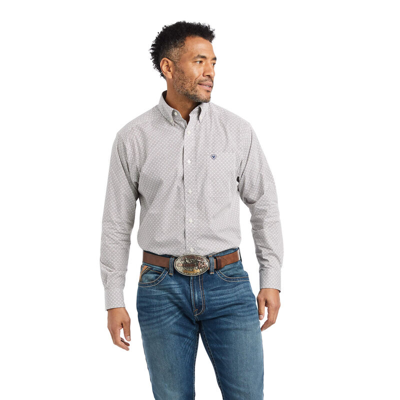 Camisas Ariat Gilean Classic Fit Blancas Hombre - Chile 819-IUPVRE